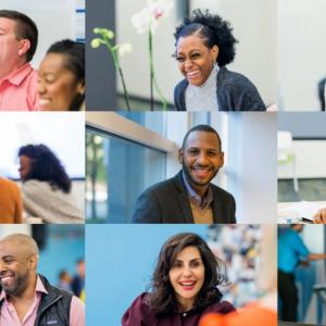 collage of many profiles of different people