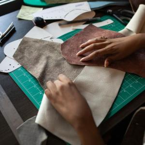 Shavonn working on a sewing project