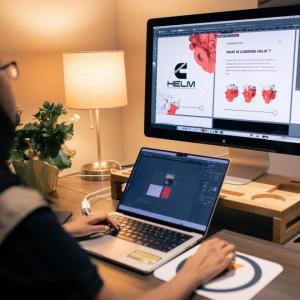 Shavonn working on her computer