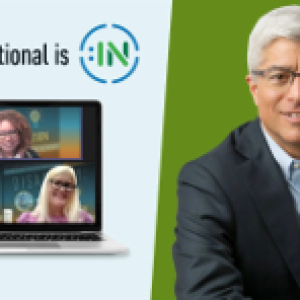 Pedro Pizarro split screen with "Edison international is IN"