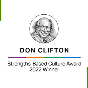 Don Clifton Image and text: Strengths-Based Culture Award 2022 Winner