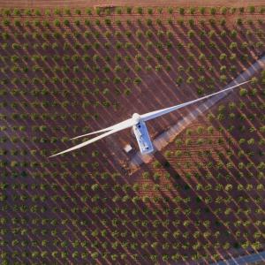top view of wind turbine