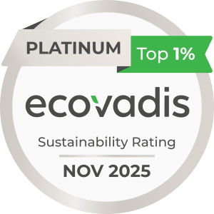 EcoVadis Platinum Top 1% Sustainability Rating Nov 2025 logo