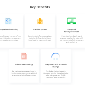 EcoVadis Key benefits chart.