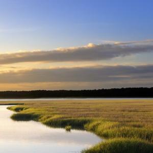 photo of sun and clouds on the horizon 