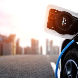 electric vehicle getting charged