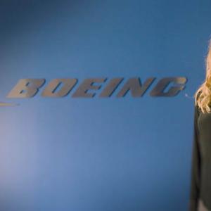 profile of Emily Schnieders next to Boeing logo