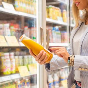 person shopping for a drink