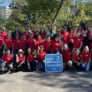 Group of Henkel employees posing