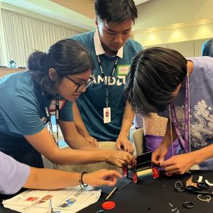 Students working together on a project