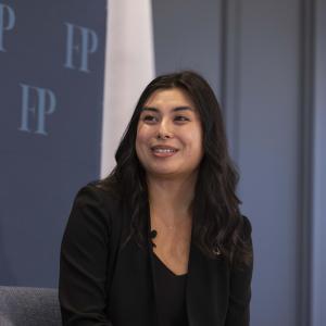 Erika Satterwhite sat on a chair