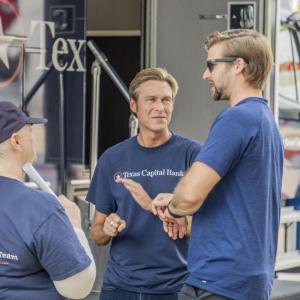 group at event all wearing Texas Capital Bank Tshirts