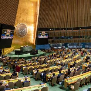 Audience of people sat down during an event