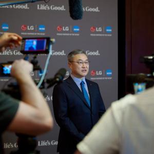 Someone talking to press