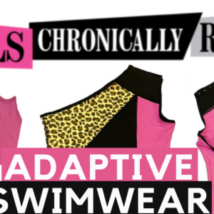 "Girls Chronically Rock Adaptive Swimwear" with swimsuits