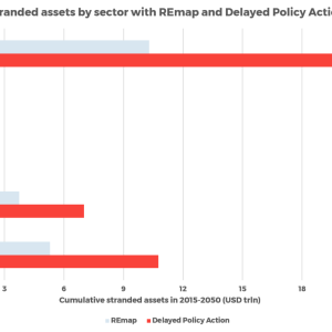 Standard assets by sector with REmap and Delayed Policy Action infographic