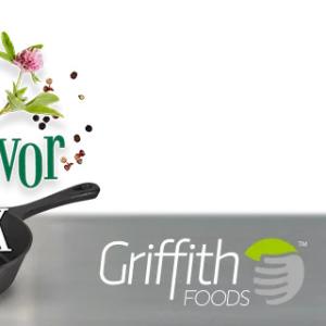 "2023 Food & Flavor Outlook" and griffith foods and flavor iq logos.