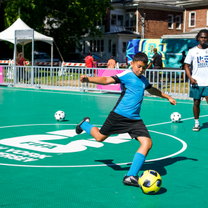 person playing soccer