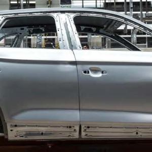 Vehicle chassis in production