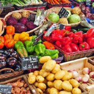 Fruits and vegetables