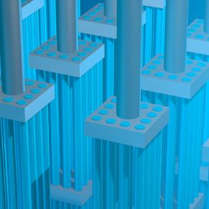 visualization of uranium fuel rods
