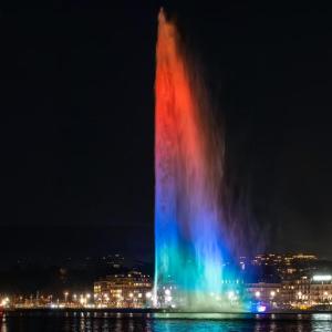 light show at night
