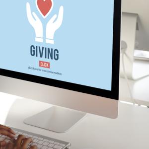 Computer screen that says "Giving, click for more information"
