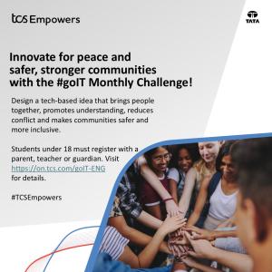 Innovate for peace and safer, stronger communities with the #goIT Monthly challenge!