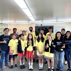 A group of participants and adults.