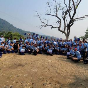 All the participants at the Walk for Water event