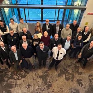 A group posed at the gathering.