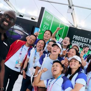 people smiling for a group photo