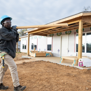 Habitat for Humanity volunteer