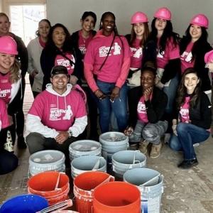 U.S. Bank volunteers at the Women's Build event.
