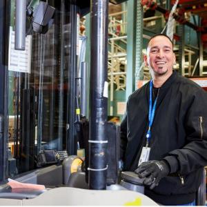 person smiling at work