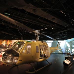 helicopter inside the museum