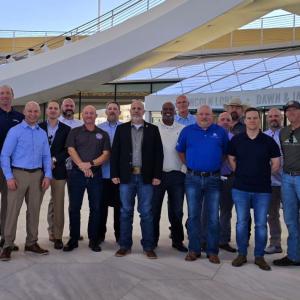 Group in front of the museum
