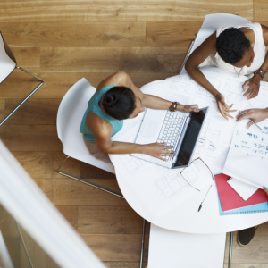 group working from above