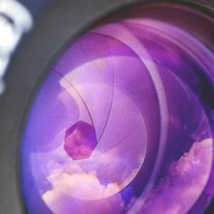 closeup of a camera lens