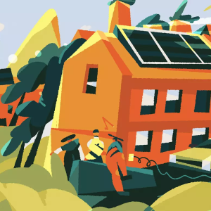 artistic representation of a house