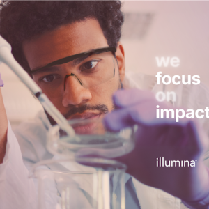 Illumina scientist in lab.
