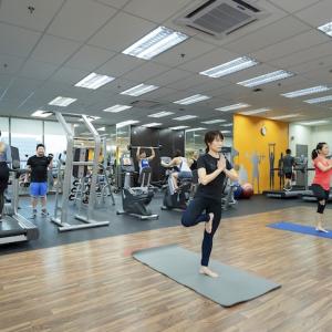  A yoga class in Illumina’s gym, housed in its Woodlands facility. PHOTO: ILLUMINA SINGAPORE