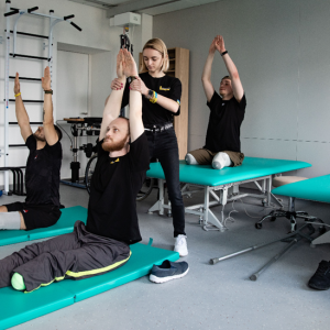 Team sports and regular exercise sessions at the gymnasium are part of life at Unbroken National Rehabilitation Center in Lviv. (Unbroken)