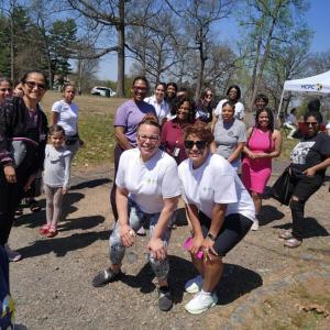 group photo at volunteer event