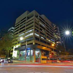 office building at night