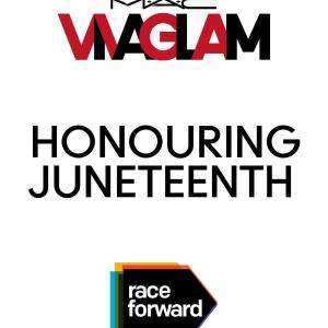 VIVIAGLAM HONOURING JUNETEENTH with race forward icon