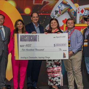 Check Presentation for Aristocrat Gaming Donation
