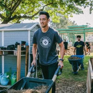 The beautification project helped transform the outdoor space into a more accessible and educational garden for students.