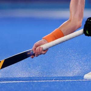 lacrosse stick hitting a ball