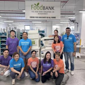 Employees at the Food Bank Singapore. 
